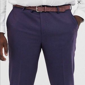 ASOS Berry Twill Suit Pants